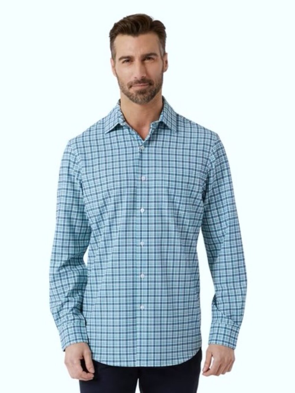 CHAPS Wrinkle Resistant Stretch Long Sleeve Button-Down Shirt. Size XL